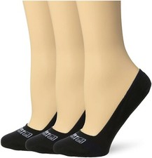 Sperry Top-Sider Women's 241002 Black Signature Invisible Liners Socks Size M/L