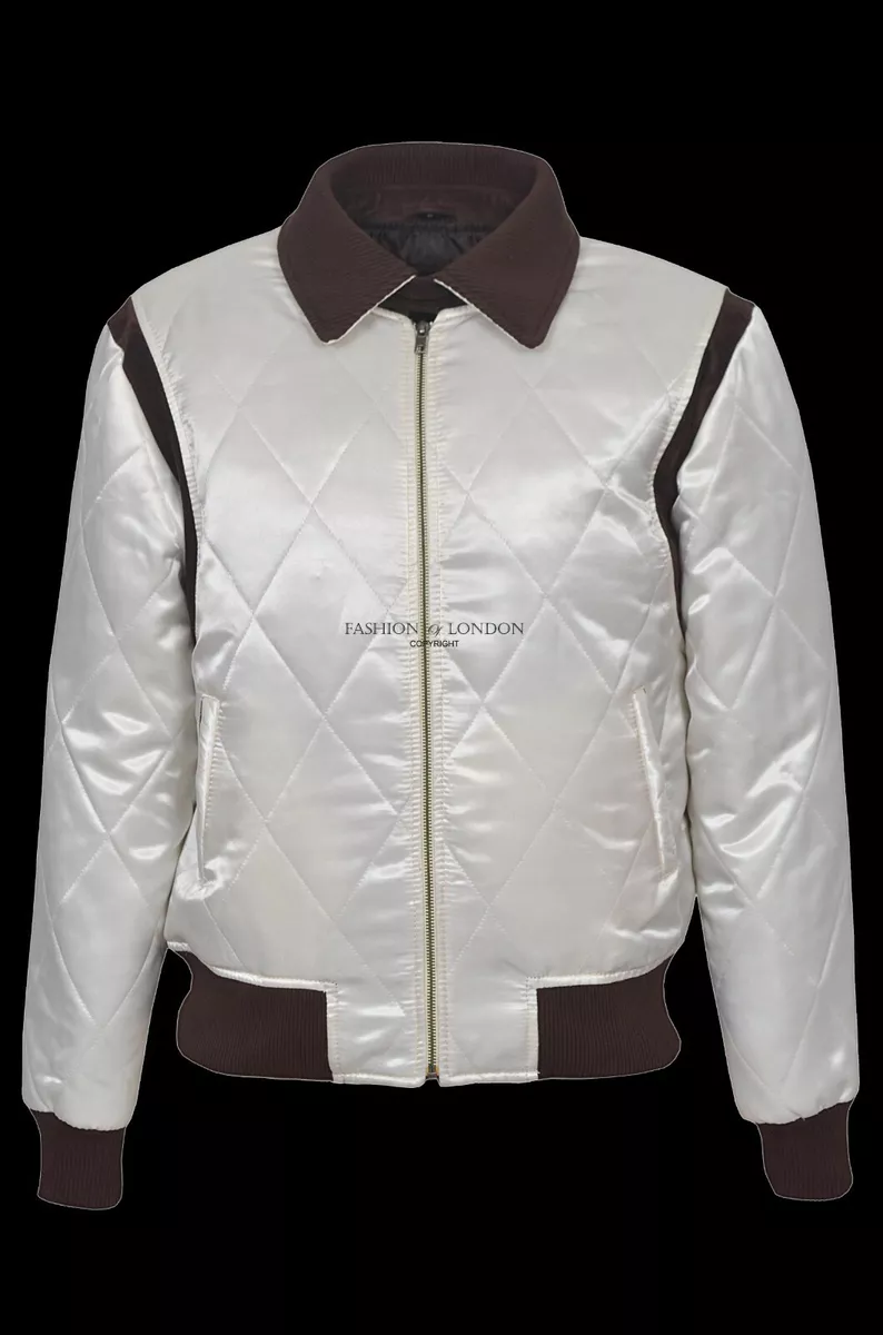 Quilted satin best sale jacket