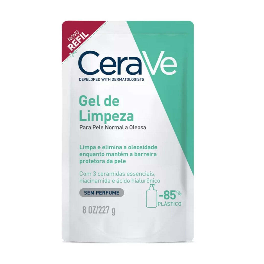 Cerave Hydrating Facial Cleansing Gel Refill for Normal to Dry Skin 227g Day & Night Use  