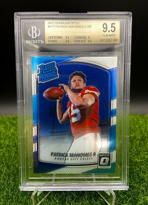 Patrick Mahomes II 2017 Donruss Optic Rookie Card BGS 9.5 Gem Mint #177 RR