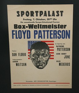 Floyd Patterson Boxing Exhibition Poster Plakat Original Berlin 1960 Ebay