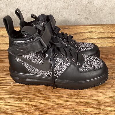 NIKE WOMENS LF1 FLYKNIT WORKBOOT AIR LUNAR FORCE 1 BLACK OREO 860558-001 SZ. 6