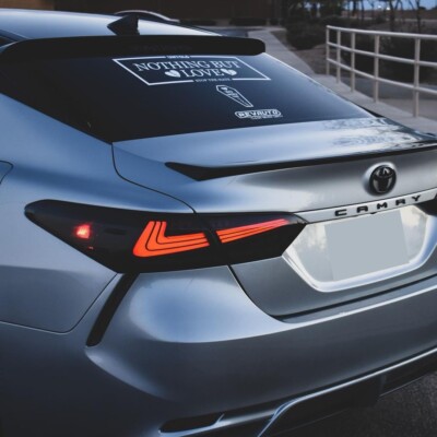 Smoked Lens LED Tail Light Toyota Camry Sedan 2018-2024 w/Sequential Light 4 PCS