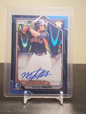 2024 Bowman Chrome -MIGUEL PALMA - 1st AUTO - Blue Ray Wave Refractor /150