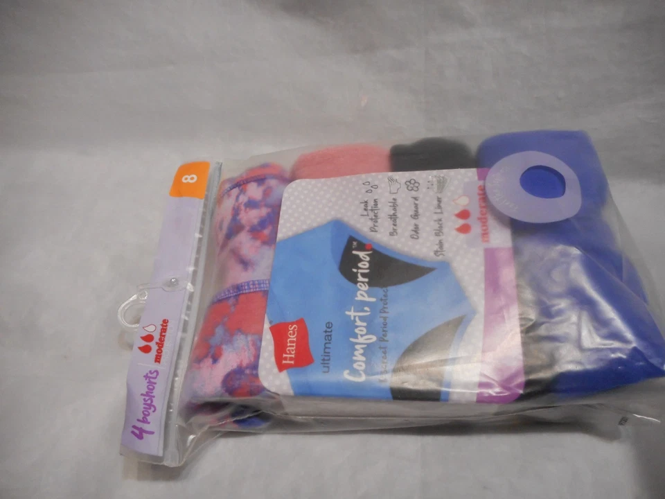 Pantalones cortos para mujer Hanes Comfort Period 4 multicolor talla extra grande/8 Foto 4 de 4