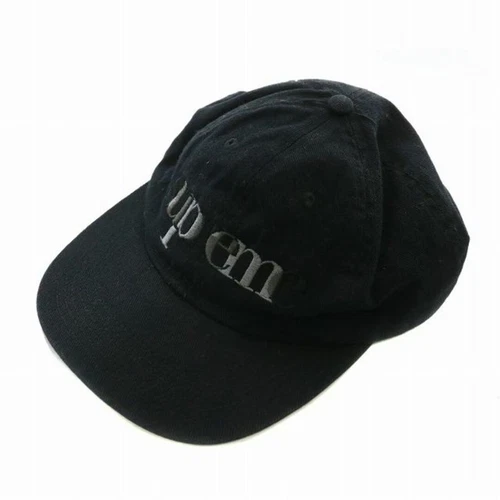 Supreme 17SS chevauchement 6 panneaux casquette chapeau toile overwrap logo broderie noir occasion