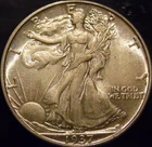 1937-P Walking Liberty Half Dollar Choice Original AU/BU