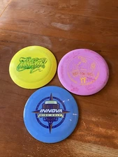 LOT OF 3 Golf Disc Innova Disc Golf Shrike Divergent Basilisk  Dz ROC 3 Lot U