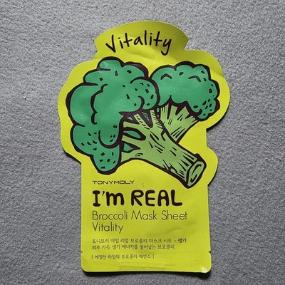 TONYMOLY I'm Real Broccoli Mask Sheet Vitality Face Mask 21g Skincare K-Beauty