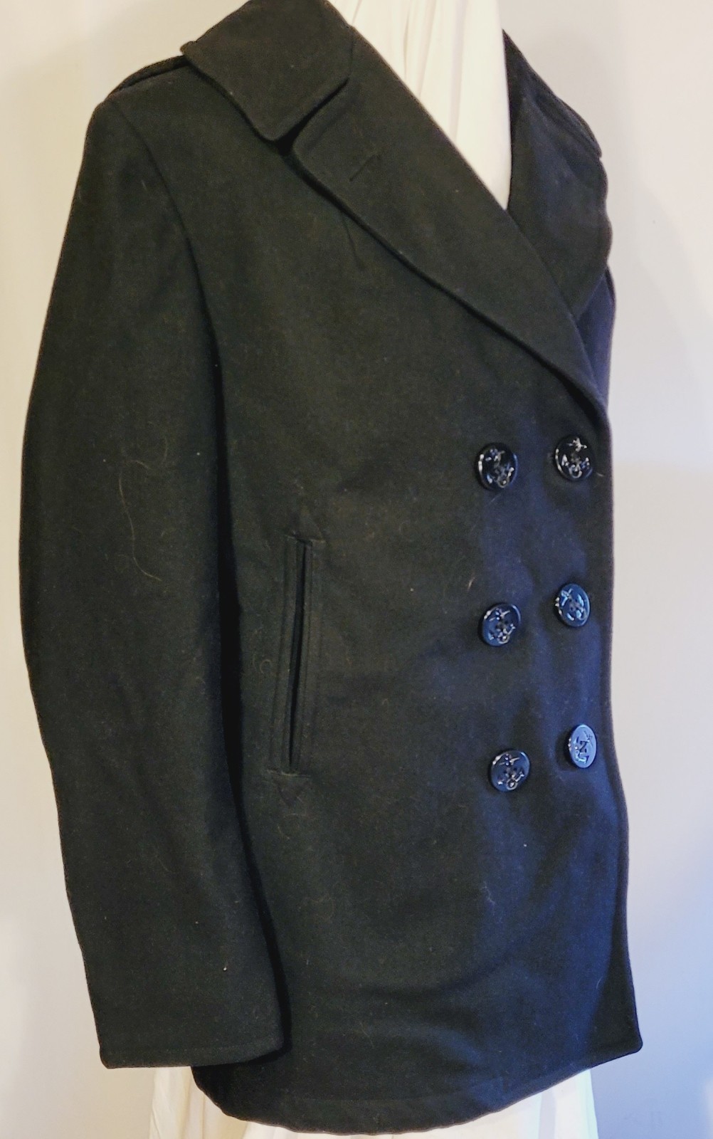 Authentic Women's US Navy Wool Pea Coat Size 14L Government Issue