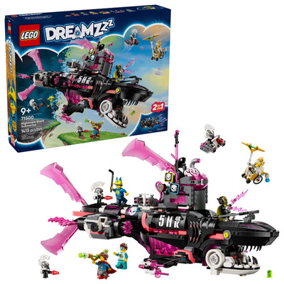 LEGO DREAMZzz Nightmare Shark Submarine Building Toy for Kids - Pretend Play Set