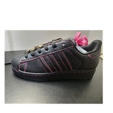 Tenis para mujer Adidas Superstar II W negro rosa dorado JS1380