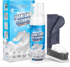 Shoe Cleaning Kit - 6.76 Oz Sneaker Cleaner with Brush and Towel, White Shoe Cle