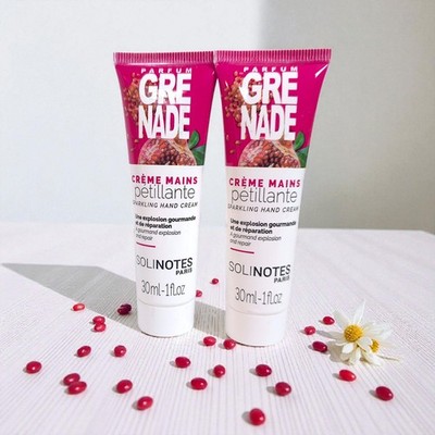 2X Solinotes Paris GRENADE Hand Cream 1 fl oz each Shea Butter Almond Oil