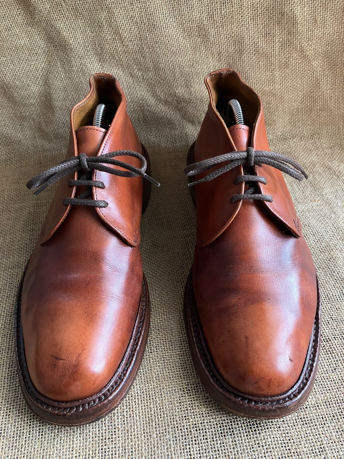 VTG Tricker's Mens Brown Leather Chukka Boots Size UK 8 || US 9