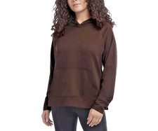 NWT Danskin Women's Melange Hoodie W/Front Kangaroo Pockets Espresso Heather - S