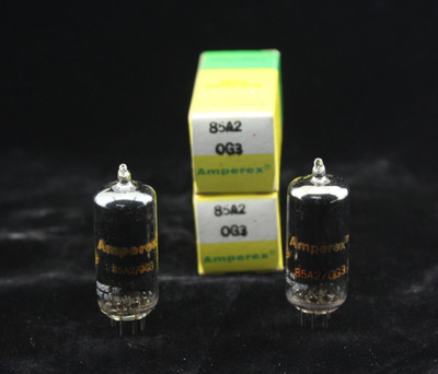 Amperex Golden Globe 0G3 85A2 Mfg by Mullard Mitcham Great Britain New Qty 2 NOS