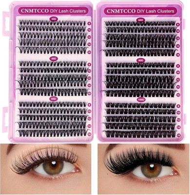 Einzelwimpern 570 Stück Natural Cluster Lashes D Curl Lash Cluster Fluffy