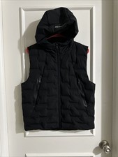 Zara Kids Size 11-12 Black Puffer Vest Hood 152 Cm Girls