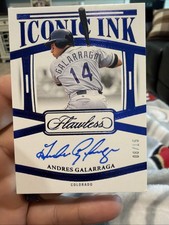 2024 Panini Flawless Iconic Ink ANDRES GALARRAGA On Card Auto /15 #II-AG Rockies