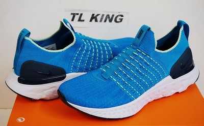 Nike React Phantom Run Flyknit 2 Blue Orbit Vapor Green Deep Ocean CJ0277-402 ED