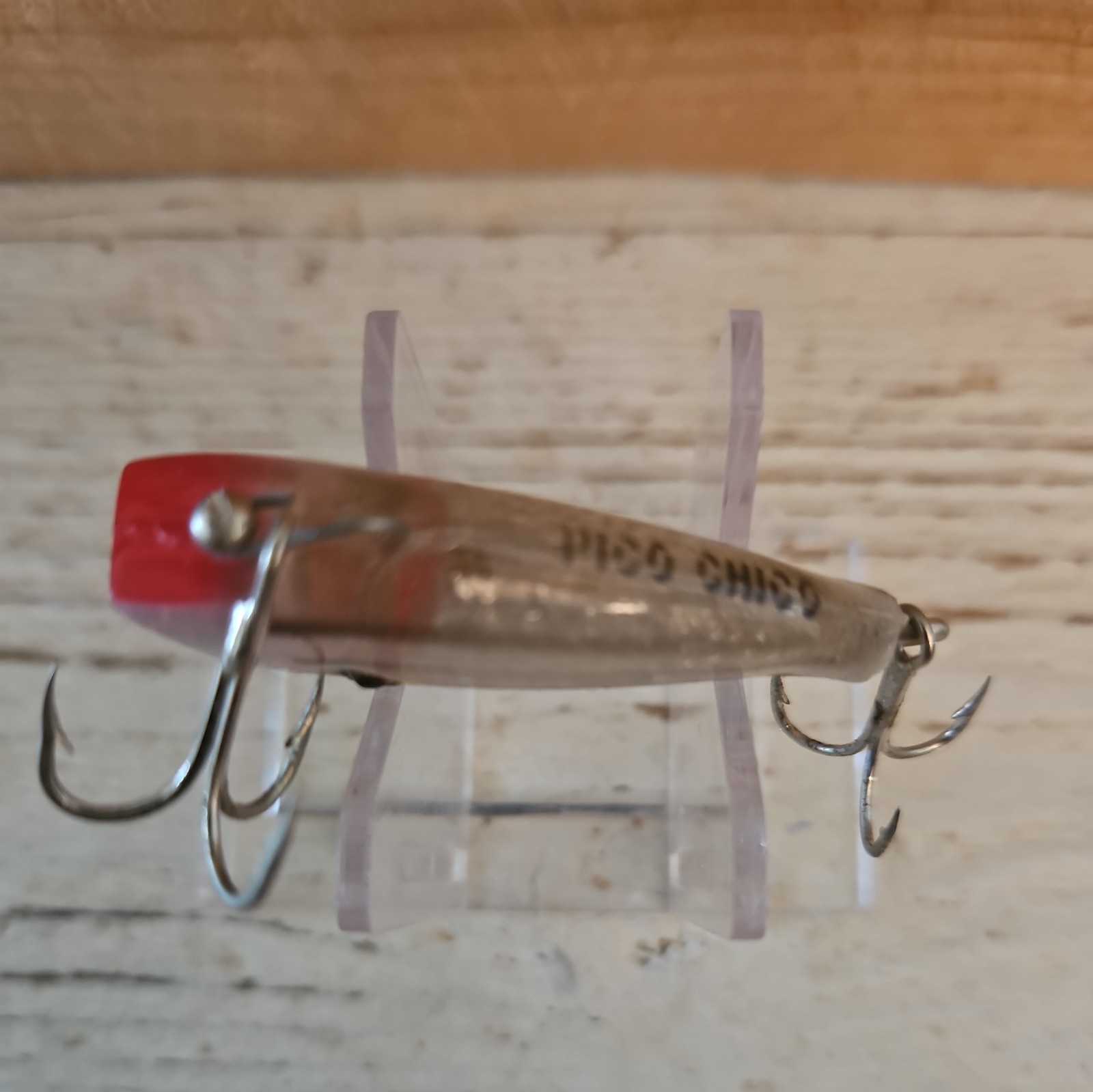 Vtg UNFISHED TEXAS LURE, Padre Island Co "PICO CHICO" #C-16. Barfish color Lure.