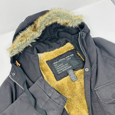STUSSY Authentic Outer Gear Vintage Military Jacket Black Khaki Large Used Read