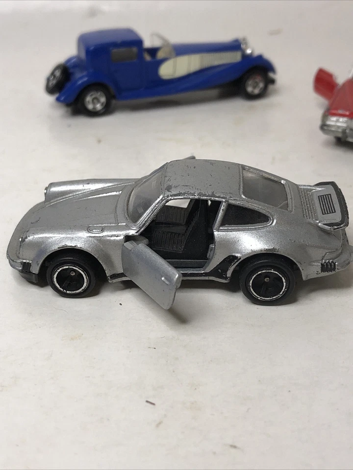 Lot Of 3 Vintage Tomica Tomy Diecast Bugatti Coupe De Ville Porsche 930 Cadillac - Image 4 of 4