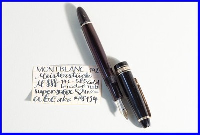 1950s MONTBLANC Meisterstück 142 KOLBEN FÜLLER super flex 14K M Gold Feder