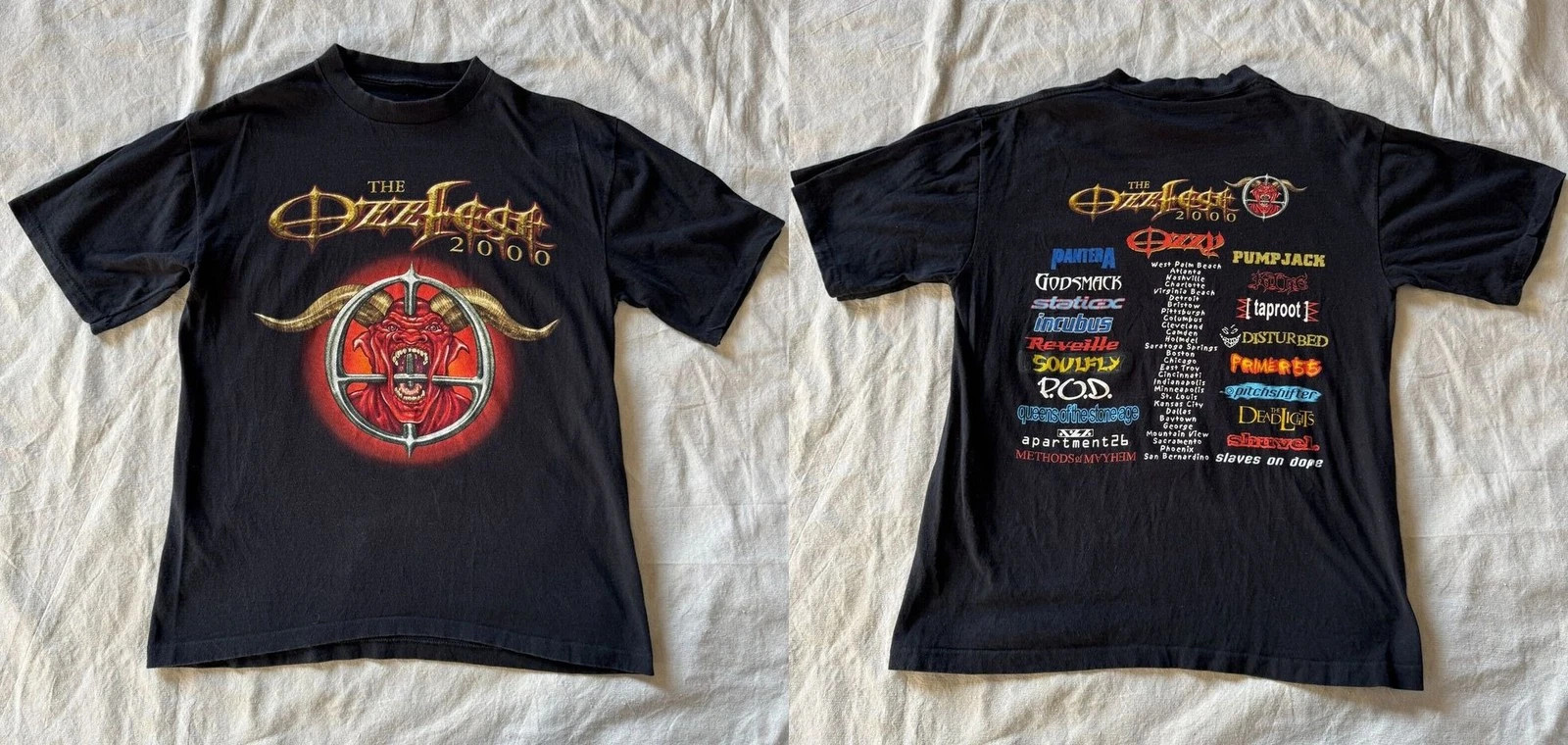 NEW 2000 Ozzfest Ozzy Osbourne Metal Band T-Shirt Size S-5XL Reprint