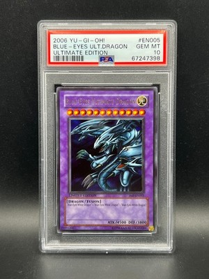 Yugioh PSA 10 GEM Blue-Eyes Ultimate Dragon JMP-EN005 Ultra Rare