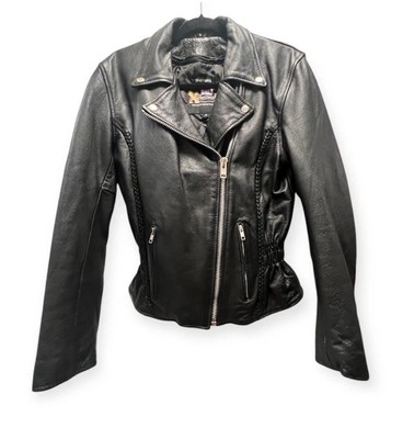 Vintage Xelement Advanced Motorcycle Gear Woman s Genuine Leather Jacket- Size S
