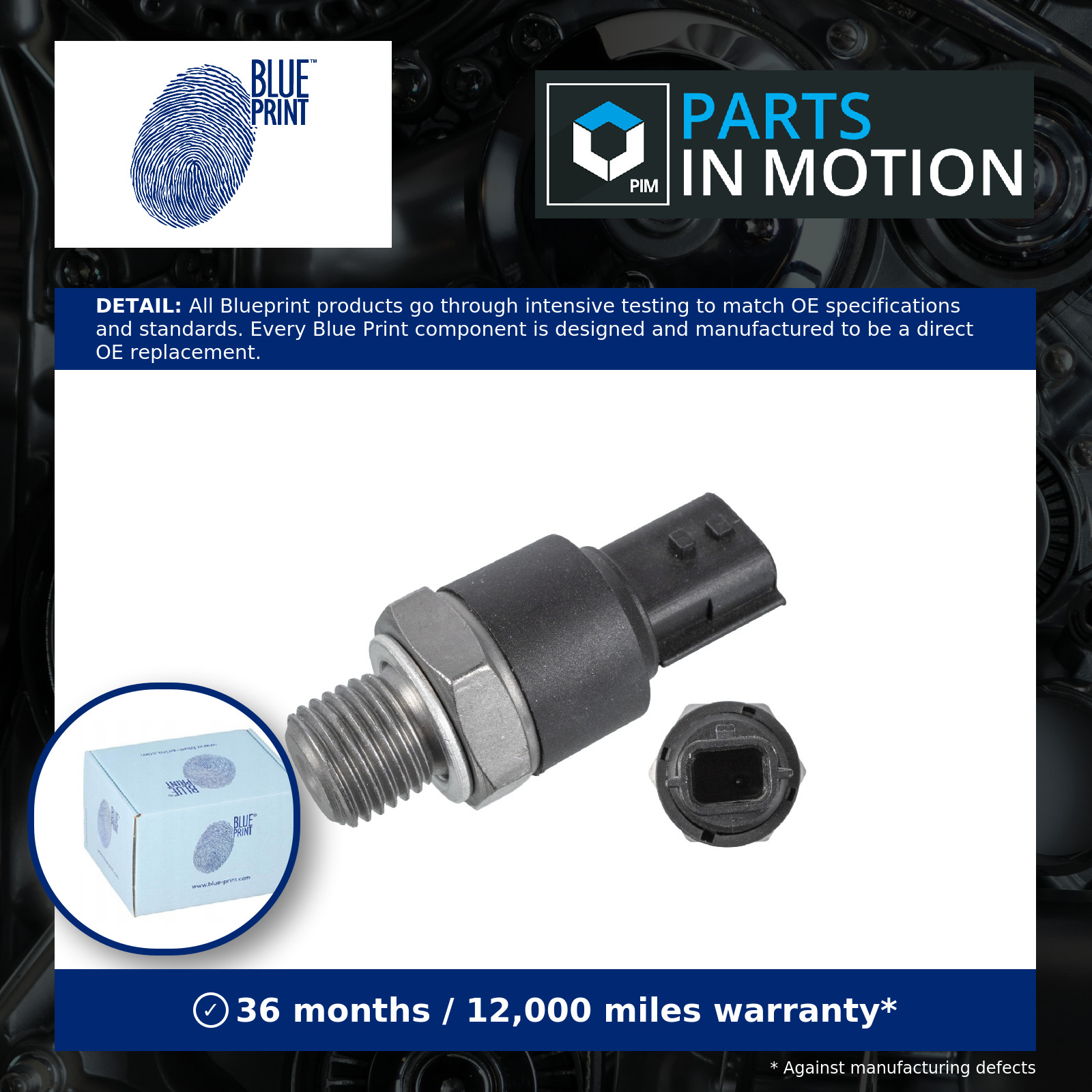 Oil Pressure Switch fits RENAULT LOGAN Mk1, Mk2 1.6 2004 on Blue Print Quality
