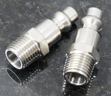 Lot of 2 Steel Quick Connect Hose Coupling 1/4 MNPT Body 1/2" Thread Industrial