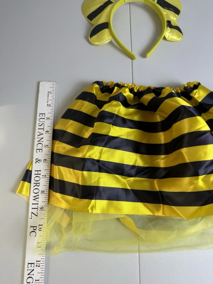 2 Piece Halloween Kids Bumble Bee Costume Headband and Tutu Yellow And Black - Image 4 of 4