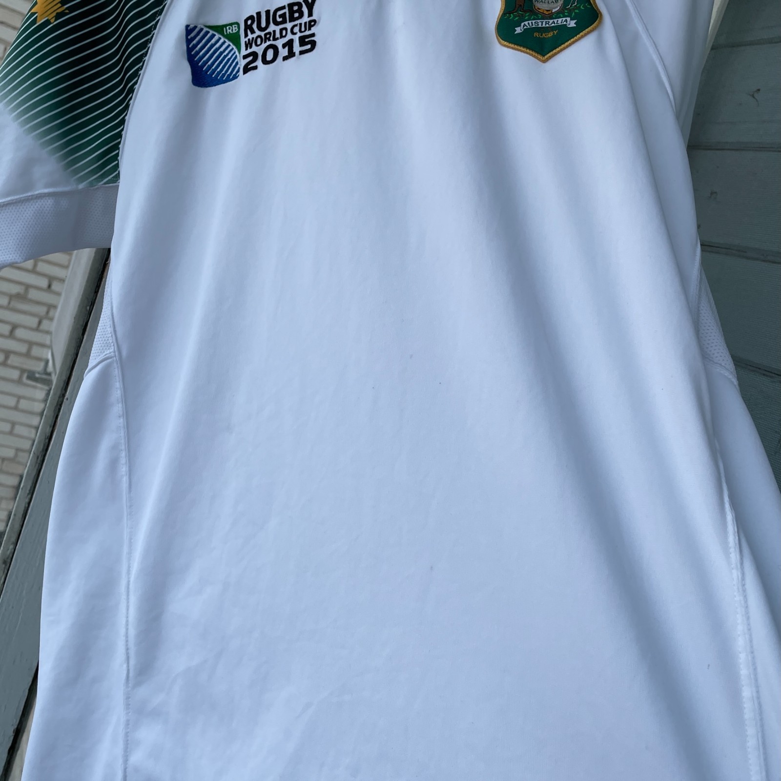 Asics Australia Rugby World Cup 2015 Jersey – White/Green – Size XL thumbnail 11