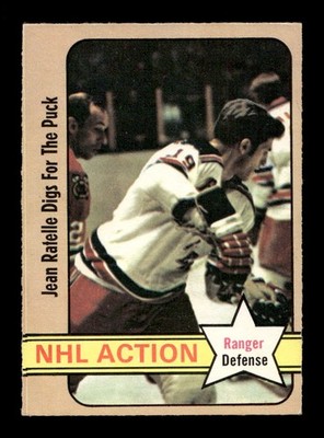 1972 73 O-Pee-Chee #48 Jean Ratelle DEFENSE Rangers VG-EX+ *w8