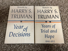 Memoirs by Harry S Truman - Lot of 2 - BOTH SIGNED - Hardcovers - FREE SHIP !