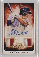 2015 Panini Diamond Kings Gold Signatures 8/10 Brock Holt #19 Auto 07l7