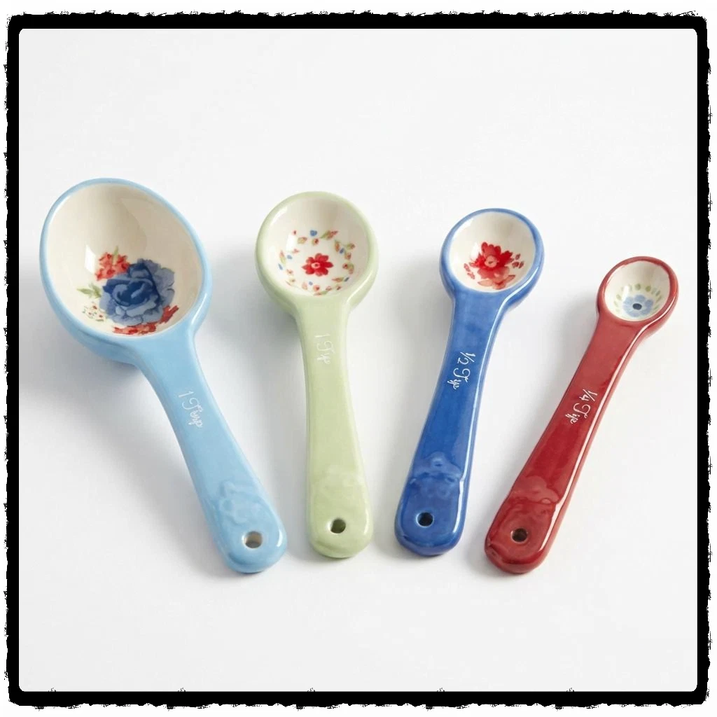 Pioneer Woman Classic Charms Floral Ceramic Measuring Spoons - Set of 4
Opens in a new window or tab