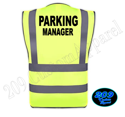 Parking Manager Reflective Hi-Vis Safety Vest ANSI Class 2 Zipper Pockets Strips - 第 17/23 張圖片