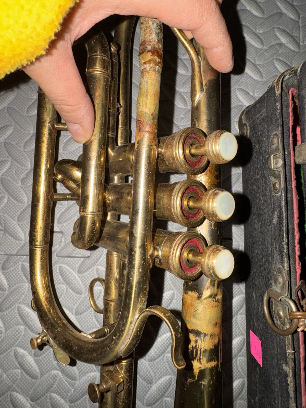 Vintage Buescher Cornet Brass Instrument Serial #289187 AS-IS w/ Case