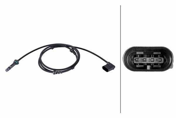 Hella 6PU 358 216-671 Sensor, Raddrehzahl FüR MERCEDES-BENZ-image