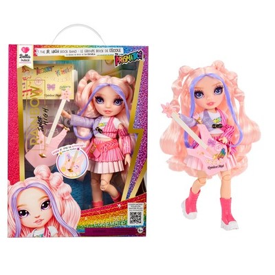 Rainbow High Junior High Rock Band Bella Pink 23 cm Puppe Bassgitarre beweglich 4+