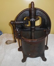 Antique Enterprise 2092 8 Qt. Cast Iron Sausage Stuffer & Fruit Press USA Made
