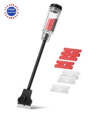 Razor Scraper with Blades Long Handle Window Tool Bates- Reach Extension 11-Inch