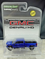 Greenlight 2022 GMC Sierra 3500HD Denali Blue 1/64