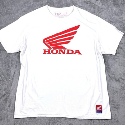 #ad Honda Wing Logo Graphic T Shirt White Troy Lee Designs Men#x27;s 2XL $22.00