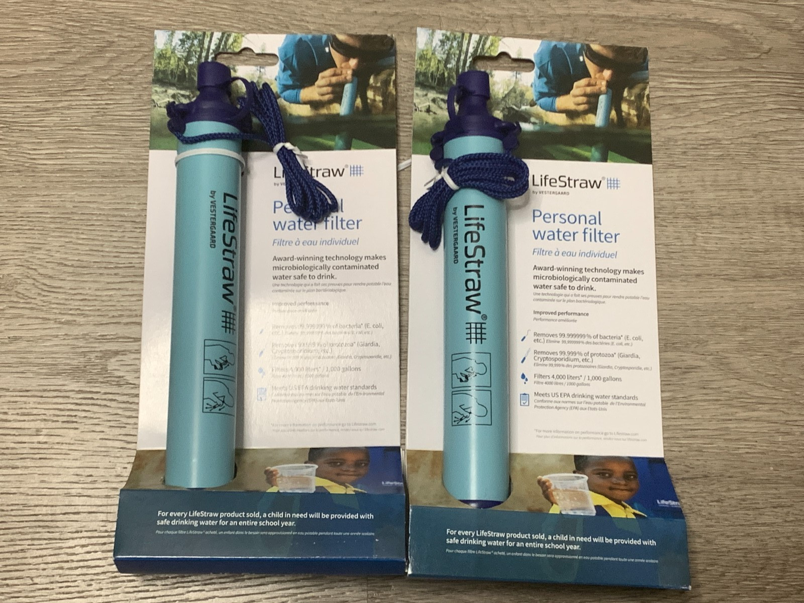 LifeStraw LPSFP2PBLU41 Personal Water Filter for Hiking, Set
