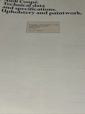 Audi Coupe Range Car Sales Tech & Spec Brochure